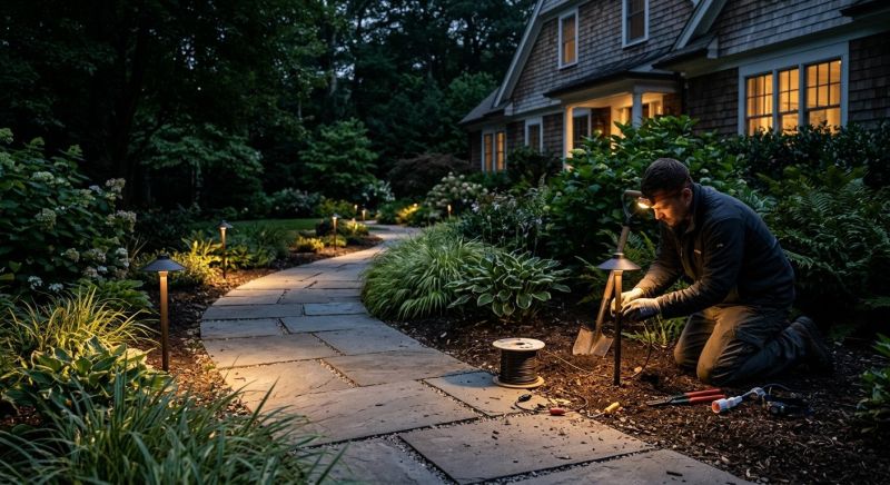 Terrace Lighting Installation in Alpharetta, GA